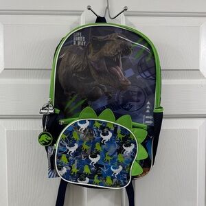 Jurassic Park Kids Green & Blue T-Rex Backpack